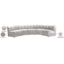  Manufacturer Color_Cream -- Limitless 141.5" Cream Velvet Upholstered 5 pc Modular Sectional IMAGE 14