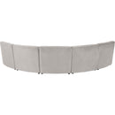  Manufacturer Color_Cream -- Limitless 141.5" Cream Velvet Upholstered 5 pc Modular Sectional IMAGE 4