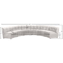  Manufacturer Color_Cream -- Limitless 157.5" Cream Velvet Upholstered 6 pc Modular Sectional IMAGE 13