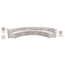  Manufacturer Color_Cream -- Limitless 157.5" Cream Velvet Upholstered 6 pc Modular Sectional IMAGE 14