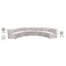 Meridian Limitless Cream Velvet 6 pc Modular Sectional IMAGE 14