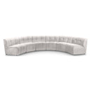  Manufacturer Color_Cream -- Limitless 157.5" Cream Velvet Upholstered 6 pc Modular Sectional IMAGE 1