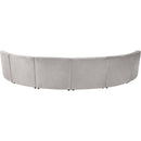  Manufacturer Color_Cream -- Limitless 157.5" Cream Velvet Upholstered 6 pc Modular Sectional IMAGE 4