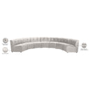 Meridian Limitless Cream Velvet 7 pc Modular Sectional IMAGE 14