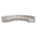  Manufacturer Color_Cream -- Limitless 169.5" Cream Velvet Upholstered 7 pc Modular Sectional IMAGE 1