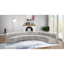  Manufacturer Color_Cream -- Limitless 169.5" Cream Velvet Upholstered 7 pc Modular Sectional IMAGE 2