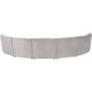  Manufacturer Color_Cream -- Limitless 169.5" Cream Velvet Upholstered 7 pc Modular Sectional IMAGE 4