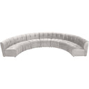  Manufacturer Color_Cream -- Limitless 169.5" Cream Velvet Upholstered 7 pc Modular Sectional IMAGE 5