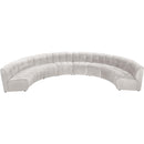  Manufacturer Color_Cream -- Limitless 174.5" Cream Velvet Upholstered 8 pc Modular Sectional IMAGE 5
