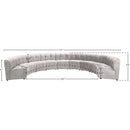  Manufacturer Color_Cream -- Limitless 177.5" Cream Velvet Upholstered 9 pc Modular Sectional IMAGE 13