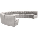 Manufacturer Color_Cream -- Limitless 177.5" Cream Velvet Upholstered 9 pc Modular Sectional IMAGE 3