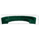  Manufacturer Color_Green -- Limitless 177.5" Green Velvet Upholstered 9 pc Modular Sectional IMAGE 13