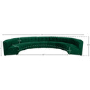 Meridian Limitless Green Velvet 9 pc Modular Sectional IMAGE 13