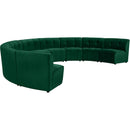  Manufacturer Color_Green -- Limitless 177.5" Green Velvet Upholstered 9 pc Modular Sectional IMAGE 3