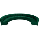  Manufacturer Color_Green -- Limitless 177.5" Green Velvet Upholstered 9 pc Modular Sectional IMAGE 5