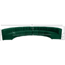  Manufacturer Color_Green -- Limitless 174.5" Green Velvet Upholstered 8 pc Modular Sectional IMAGE 13