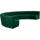  Manufacturer Color_Green -- Limitless 174.5" Green Velvet Upholstered 8 pc Modular Sectional IMAGE 3