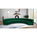  Manufacturer Color_Green -- Limitless 169.5" Green Velvet Upholstered 7 pc Modular Sectional IMAGE 2