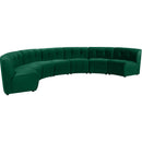  Manufacturer Color_Green -- Limitless 169.5" Green Velvet Upholstered 7 pc Modular Sectional IMAGE 3