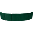  Manufacturer Color_Green -- Limitless 169.5" Green Velvet Upholstered 7 pc Modular Sectional IMAGE 4