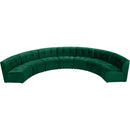  Manufacturer Color_Green -- Limitless 169.5" Green Velvet Upholstered 7 pc Modular Sectional IMAGE 5