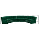  Manufacturer Color_Green -- Limitless 157.5" Green Velvet Upholstered 6 pc Modular Sectional IMAGE 13