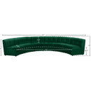 Meridian Limitless Green Velvet 6 pc Modular Sectional IMAGE 13