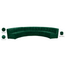  Manufacturer Color_Green -- Limitless 157.5" Green Velvet Upholstered 6 pc Modular Sectional IMAGE 14