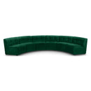  Manufacturer Color_Green -- Limitless 157.5" Green Velvet Upholstered 6 pc Modular Sectional IMAGE 1