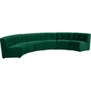  Manufacturer Color_Green -- Limitless 157.5" Green Velvet Upholstered 6 pc Modular Sectional IMAGE 3