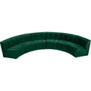  Manufacturer Color_Green -- Limitless 157.5" Green Velvet Upholstered 6 pc Modular Sectional IMAGE 5