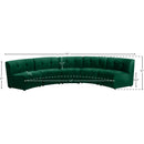  Manufacturer Color_Green -- Limitless 141.5" Green Velvet Upholstered 5 pc Modular Sectional IMAGE 13