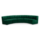  Manufacturer Color_Green -- Limitless 141.5" Green Velvet Upholstered 5 pc Modular Sectional IMAGE 1