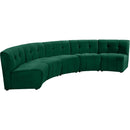  Manufacturer Color_Green -- Limitless 141.5" Green Velvet Upholstered 5 pc Modular Sectional IMAGE 3