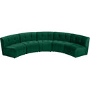 Manufacturer Color_Green -- Limitless 141.5" Green Velvet Upholstered 5 pc Modular Sectional IMAGE 5