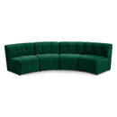 Manufacturer Color_Green -- Limitless 119.5" Green Velvet Upholstered 4 pc Modular Sectional IMAGE 1