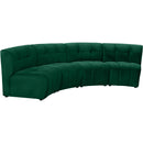 Manufacturer Color_Green -- Limitless 119.5" Green Velvet Upholstered 4 pc Modular Sectional IMAGE 3