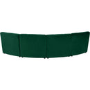  Manufacturer Color_Green -- Limitless 119.5" Green Velvet Upholstered 4 pc Modular Sectional IMAGE 4