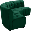  Manufacturer Color_Green -- Limitless 119.5" Green Velvet Upholstered 4 pc Modular Sectional IMAGE 6