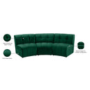  Manufacturer Color_Green -- Limitless 94" Green Velvet Upholstered 3 pc Modular Sectional IMAGE 14