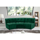  Manufacturer Color_Green -- Limitless 94" Green Velvet Upholstered 3 pc Modular Sectional IMAGE 2