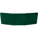  Manufacturer Color_Green -- Limitless 94" Green Velvet Upholstered 3 pc Modular Sectional IMAGE 4