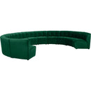  Manufacturer Color_Green -- Limitless 177.5" Green Velvet Upholstered 11 pc Modular Sectional IMAGE 3