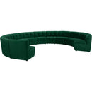  Manufacturer Color_Green -- Limitless 177.5" Green Velvet Upholstered 12 pc Modular Sectional IMAGE 3