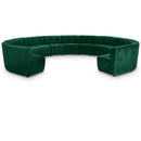  Manufacturer Color_Green -- Limitless 177.5" Green Velvet Upholstered 13 pc Modular Sectional IMAGE 1