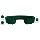 Meridian Limitless Green Velvet 14 pc Modular Sectional IMAGE 13