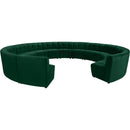  Manufacturer Color_Green -- Limitless 177.5" Green Velvet Upholstered 14 pc Modular Sectional IMAGE 3