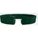  Manufacturer Color_Green -- Limitless 177.5" Green Velvet Upholstered 15 pc Modular Sectional IMAGE 12