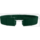 Meridian Limitless Green Velvet 15 pc Modular Sectional IMAGE 12