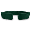  Manufacturer Color_Green -- Limitless 177.5" Green Velvet Upholstered 15 pc Modular Sectional IMAGE 1